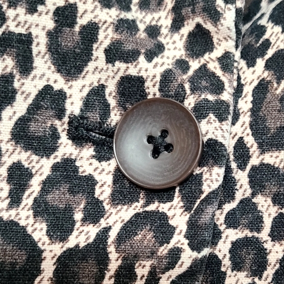 EXPRESS One Button Peak Lapel Blazer Size Small In Leopard Print - Picture 4 of 11